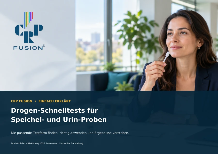 Titelseite der Broschüre Drogenschnelltests für Speichel- und Urinproben